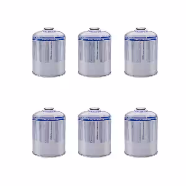 CADAC CA445  6er Set - Ventil-Gas-Kartusche  (445g Butan-Propan-Gem...