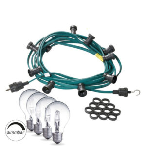 Illu-/Partylichterkette 10m - Außenlichterkette grün - Made in Germ...