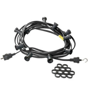 Illu-/Partylichterkette 50m - Außenlichterkette schwarz - Made in G...