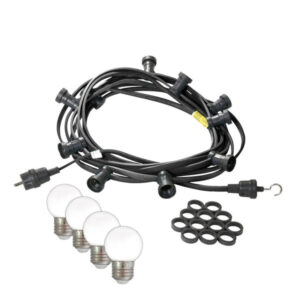 Illu-/Partylichterkette 5m - Außenlichterkette schwarz - Made in Ge...