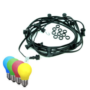 Illu-/Partylichterkette BLACKY 50m - Außenlichterkette schwarz - 50...