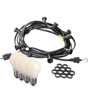 Illu/Partylichterkette 40m - Außenlichterkette schwarz - Made in Ge...