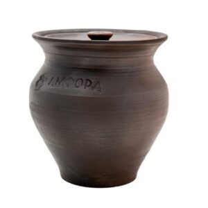 AMPHORA TANDOOR Keramik Kochtopf mit Deckel und Bügelhalter