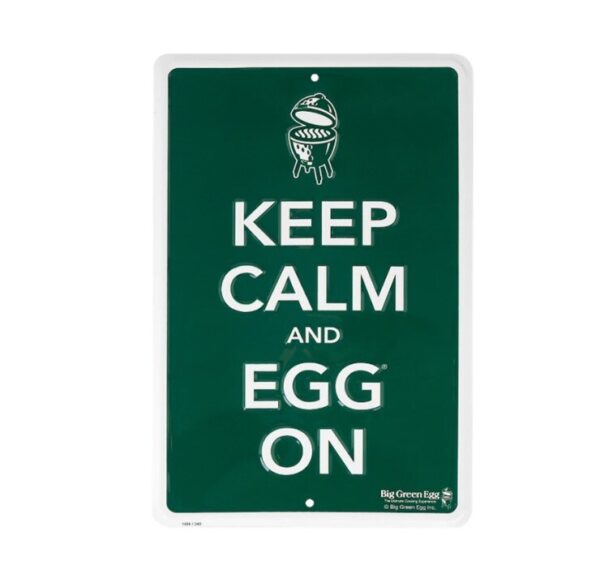 BIG GREEN EGG Texttafel grün - Keep calm an EGG on