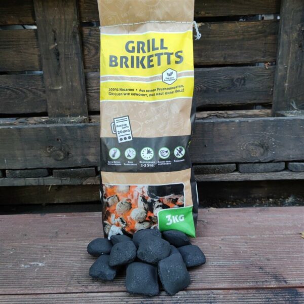 Grillbriketts aus reinen Pflanzenresten 3kg