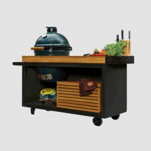 OFYR Kamado Table PRO black Teak Wood für BGE