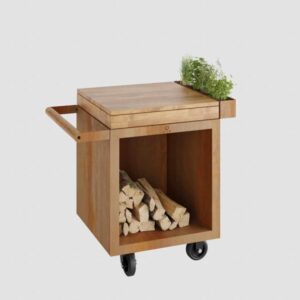 OFYR Mise en Place Table Corten PRO 65 Teak wood