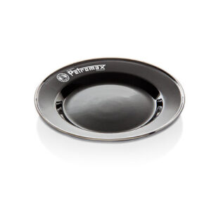 PETROMAX Emaille-Geschirr Teller schwarz 2 Stück