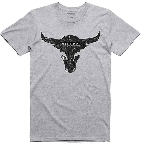 PITBOSS Bull T-Shirt - Grey Heather - Mens M