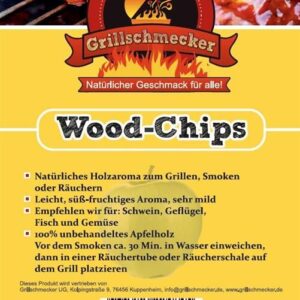 Räucher Chips von Grillschmecker 1kg Apfel