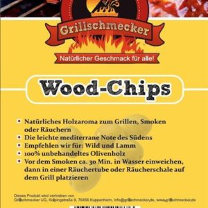 Räucher Chips von Grillschmecker 1kg Olive