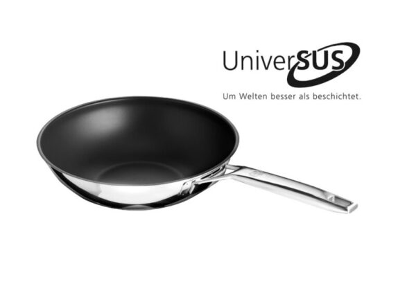 SCHULTE-UFER Astral Wokpfanne mit UniverSUS-Oberflächenstruktur 28 cm Ø