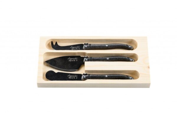 STYLE DE VIE 3er Set Käsemesser Stonewash