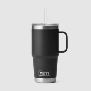 YETI Rambler 25 oz Straw Mug Black (710 ml)