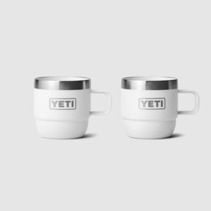 YETI Rambler 6 oz Mug 2PK White - Stapelbare Tassen (177 ml)