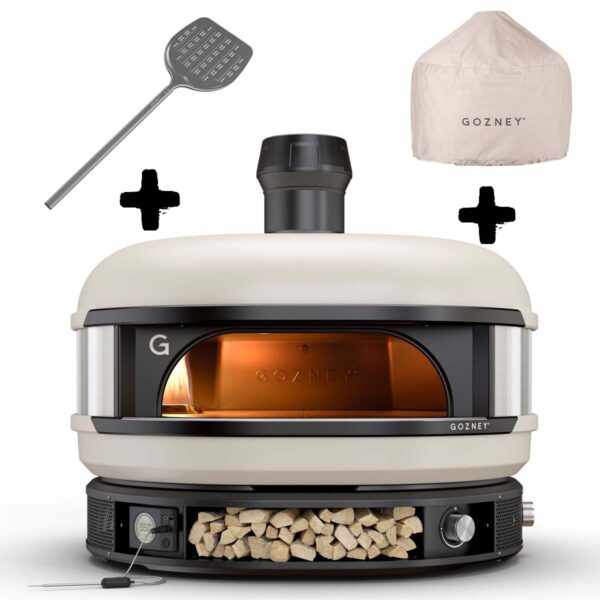 Gozney Dome Dual-Fuel Pizzaofen inkl. Abdeckhaube und Heber | cremeweiß