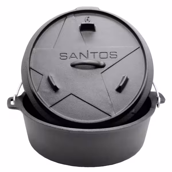 SANTOS Dutch Oven 6qt ohne Füße