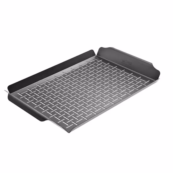 SANTOS Gemüsekorb XXL / Grillpfanne schwarz | 44 x 30 cm