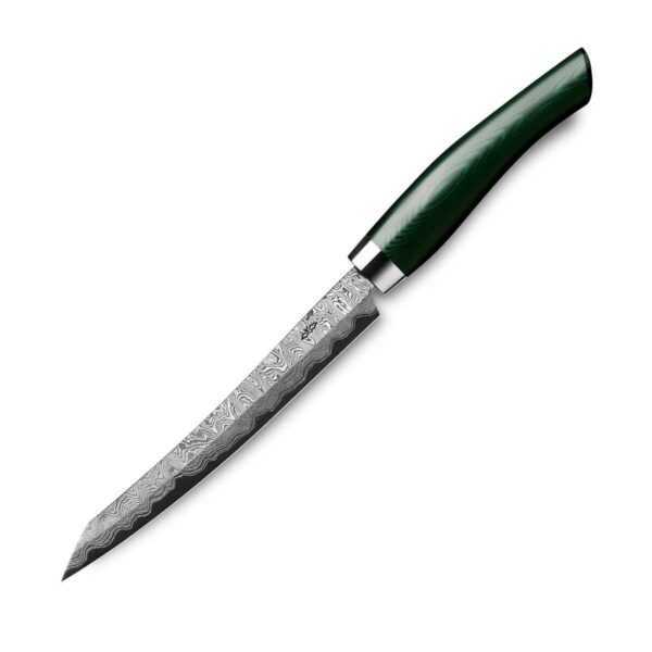Nesmuk Exklusiv C150 Damast Slicer 16 cm - Griff Micarta grün
