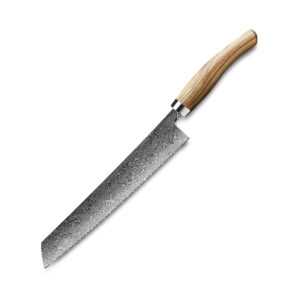 Nesmuk Exklusiv Damast Brotmesser 27 cm - Griff Olivenholz