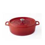 Invicta Cocotte oval 27 cm / 4 L Gusseisen rot