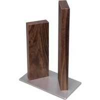KAI Messerblock Stonehenge magnetisch für 4 Messer - Nussbaumholz mit Edelstahlsockel