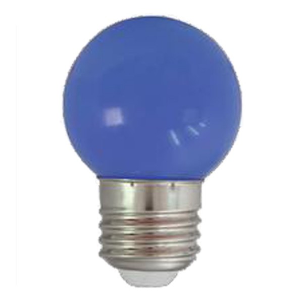 LED-Leuchtmittel - G45 - E27 - 1W - Kugellampe - Blau