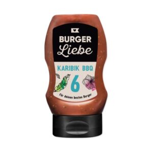 BURGER LIEBE Burgersoße - Karibik BBQ - 300ml - vegan - ohne Konser...