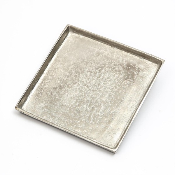 Tablett - Dekoteller - quadratisch - Aluminium - ohne Griffe - L: 2...