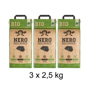NERO BIO Grill-Holzkohle - 3 x 2