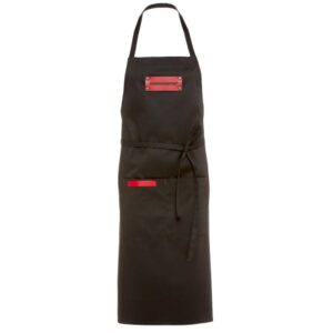 FEUERMEISTER BBQ Textil-Schürze schwarz mit 2 Taschen und Logo
