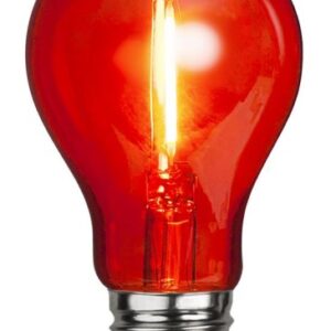 LED Leuchtmittel DEKOPARTY rot - klar - A60 - E27 - 1W - 26lm
