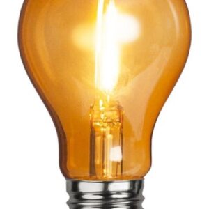 LED Leuchtmittel DEKOPARTY orange - klar - A60 - E27 - 1W - 45lm