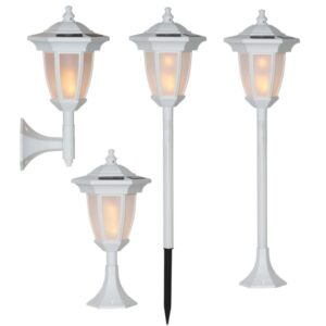 LED Solar Laterne "Flame" - 4in1 - Tisch/Boden/Wand - gelbe LED - D...