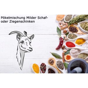 Pökelmischung Milder Schaf/Ziegeschinken für 4 Kilo Fleisch. Deutsche Handarbeit