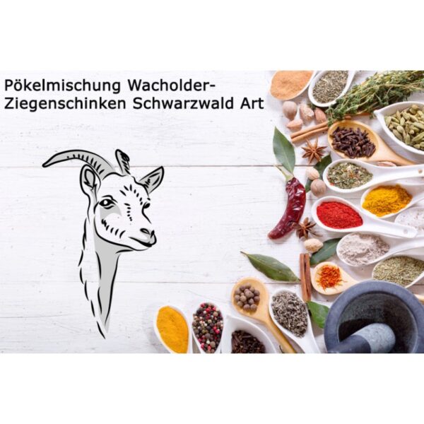 Pökelmischung Wacholder-Ziegenschinken Schwarzwald Art. Deutsche Handarbeit